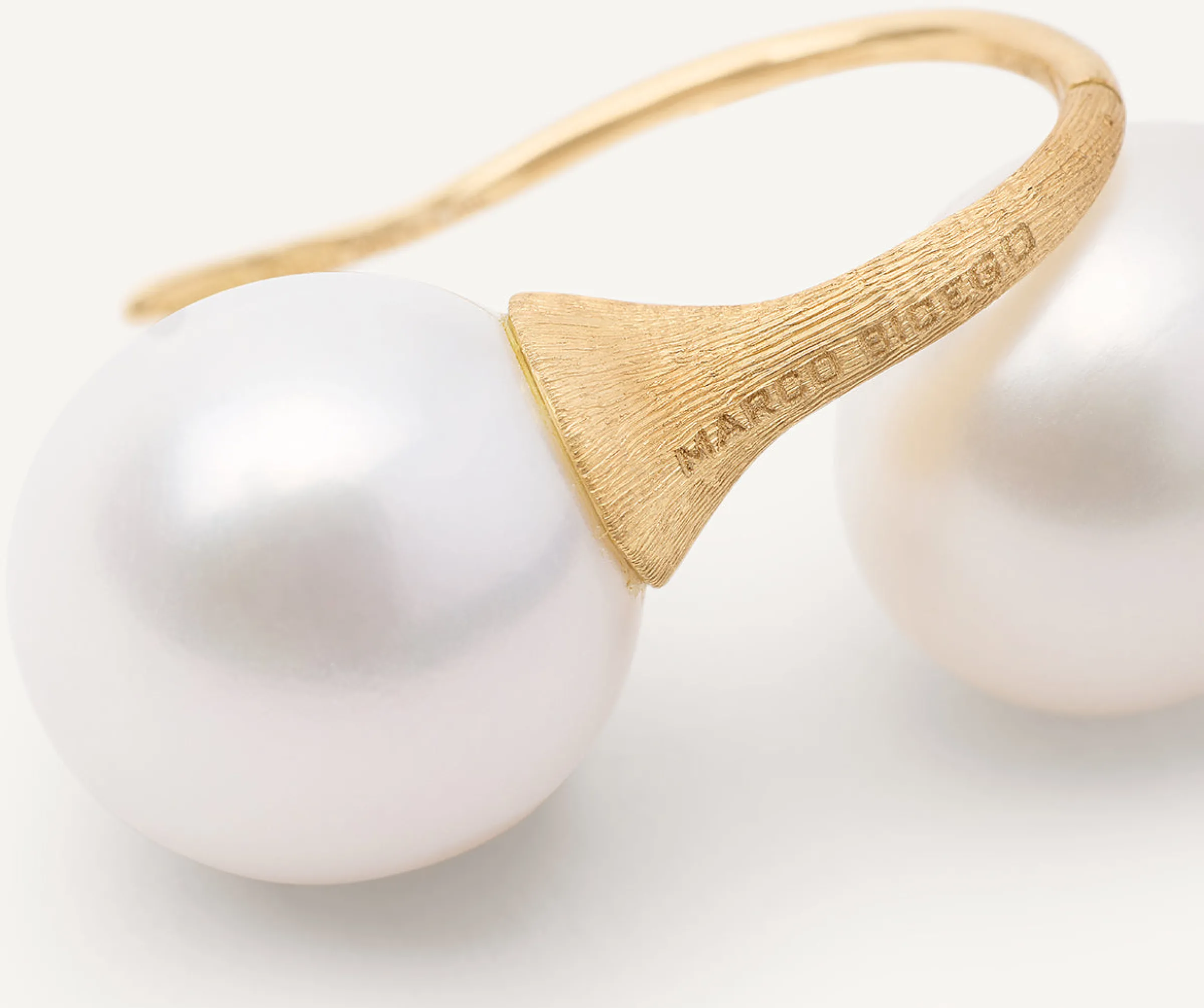 Earrings-Marco Bicego 18K Yellow Gold Freshwater Pearl Drop Earrings Yellowgold