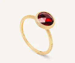 Rings-Marco Bicego 18K Yellow Gold Garnet Stackable Ring YellowGold