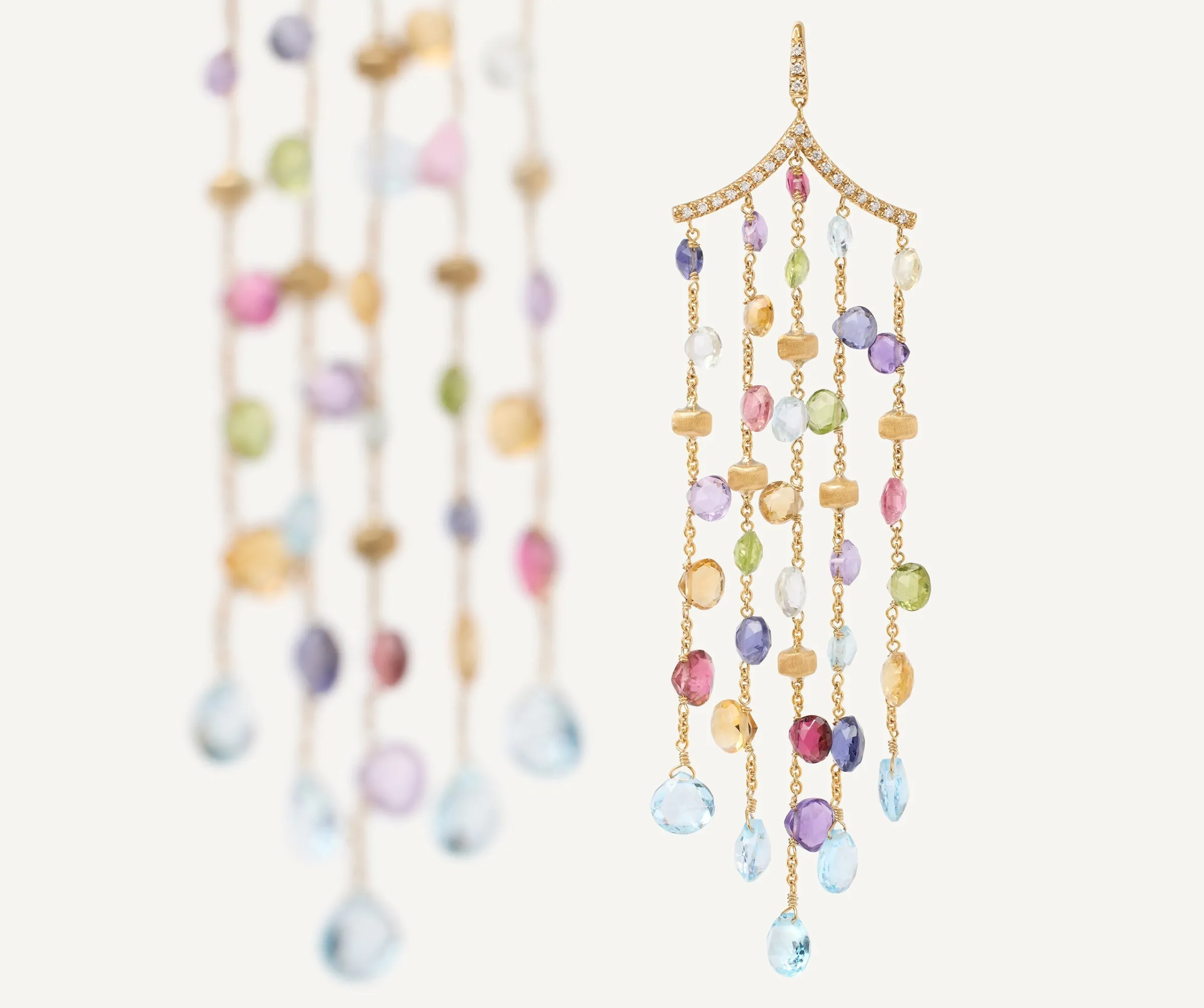 Earrings-Marco Bicego 18K Yellow Gold Gemstone Chandelier Earrings Yellowgold