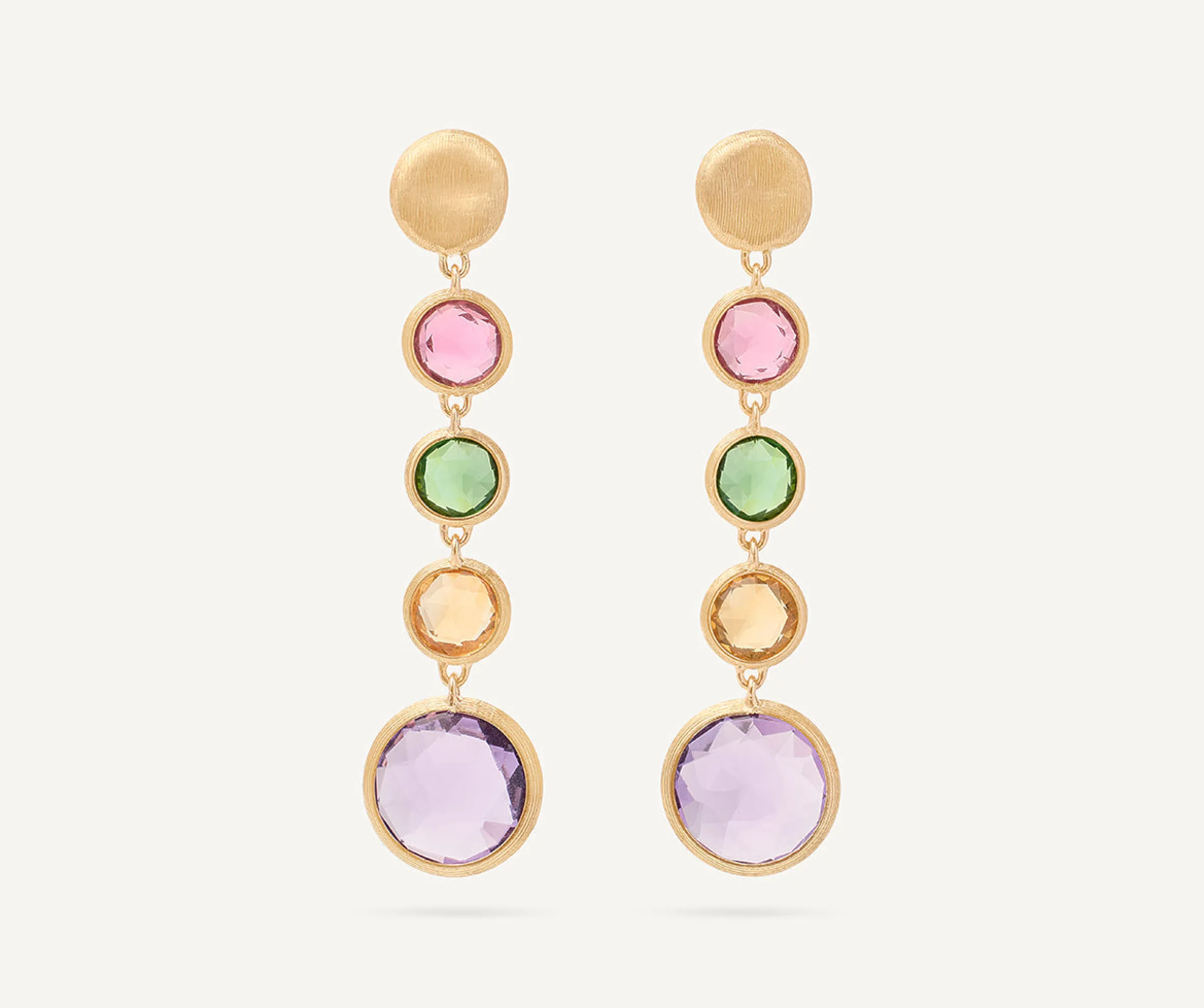 Earrings-Marco Bicego 18K Yellow Gold Gemstone Drop Earrings Yellowgold