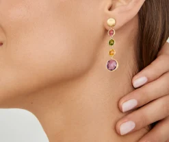 Earrings-Marco Bicego 18K Yellow Gold Gemstone Drop Earrings Yellowgold