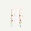 Earrings-Marco Bicego 18K Yellow Gold Gemstone Earrings With Diamonds, Medium Yellowgold