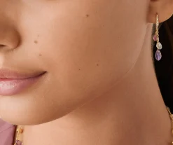 Earrings-Marco Bicego 18K Yellow Gold Gemstone Earrings With Diamonds, Amethyst Accents Yellowgold