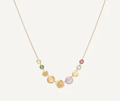 Necklaces-Marco Bicego 18K Yellow Gold Gemstone "Halfsie" Necklace Yellowgold