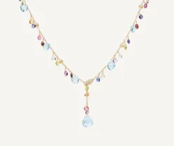 Necklaces-Marco Bicego 18K Yellow Gold Gemstone Lariat Necklace Yellowgold