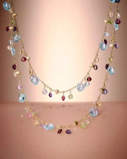 Necklaces-Marco Bicego 18K Yellow Gold Gemstone Necklace, Long Yellowgold