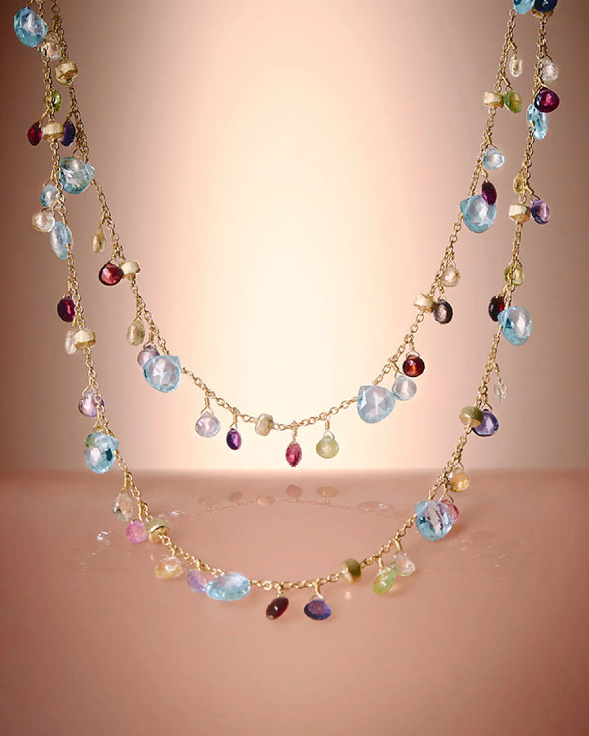Necklaces-Marco Bicego 18K Yellow Gold Gemstone Necklace, Long Yellowgold