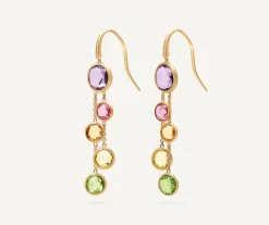 Earrings-Marco Bicego 18K Yellow Gold Gemstone 2-Strand Earrings Yellowgold