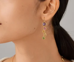 Earrings-Marco Bicego 18K Yellow Gold Gemstone 2-Strand Earrings Yellowgold