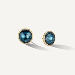 Earrings-Marco Bicego 18K Yellow Gold Gemstone Stud Large Earrings Yellowgold