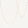 Necklaces-Marco Bicego 18K Yellow Gold Gold u0026 Diamond Small Bean Long Necklace Yellowgold