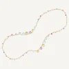 Necklaces-Marco Bicego 18K Yellow Gold Graduated Gemstone Necklace, Long Yellowgold