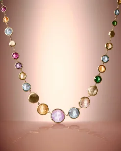 Necklaces-Marco Bicego 18K Yellow Gold Graduated Gemstone Collar Yellowgold