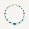 Necklaces-Marco Bicego 18K Yellow Gold Graduated Mixed Topaz Collar Yellowgold