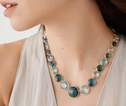 Necklaces-Marco Bicego 18K Yellow Gold Graduated Mixed Topaz Collar Yellowgold