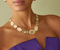 Necklaces-Marco Bicego 18K Yellow Gold Graduated Petal Collar Necklace Yellowgold