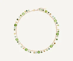 Necklaces-Marco Bicego 18K Yellow Gold Green Tourmaline Single-Strand Necklace Yellowgold