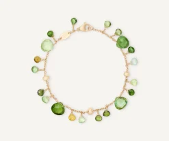 Bracelets-Marco Bicego 18K Yellow Gold Green Tourmaline Single-Strand Bracelet Yellowgold