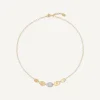 Necklaces-Marco Bicego 18K Yellow Gold "Halfie" Petal Necklace With Diamonds Yellowgold