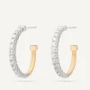 Earrings-Marco Bicego 18K Yellow Gold Hoop Diamond Earrings Yellowgold