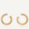 Earrings-Marco Bicego 18K Yellow Gold Hoop Earrings With Diamonds Yellowgold