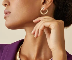 Earrings-Marco Bicego 18K Yellow Gold Hoop Earrings With Diamonds Yellowgold