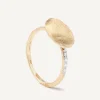 Rings-Marco Bicego 18K Yellow Gold Horizontal Ring with Diamonds Yellowgold