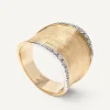 Rings-Marco Bicego 18K Yellow Gold Large Band with Diamonds Yellowgold