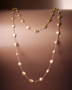 Necklaces-Marco Bicego 18K Yellow Gold Large Bean Long Necklace Yellowgold