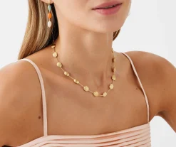 Necklaces-Marco Bicego 18K Yellow Gold Large Bean Adjustable Necklace Yellowgold