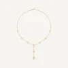 Necklaces-Marco Bicego 18K Yellow Gold Lariat Necklace with Diamonds Yellowgold