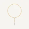 Necklaces-Marco Bicego 18K Yellow Gold Lariat Necklace With Diamond Pendant Yellowgold
