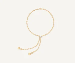 Necklaces-Marco Bicego 18K Yellow Gold Lariat Necklace With Diamond Pavé Clasp Yellowgold