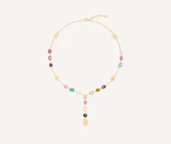 Necklaces-Marco Bicego 18K Yellow Gold Lariat Tourmaline Necklace Yellowgold