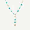 Necklaces-Marco Bicego 18K Yellow Gold Lariat with Turquoise Yellowgold