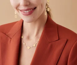 Necklaces-Marco Bicego 18K Yellow Gold Lightweight Necklace with Diamonds Yellowgold