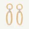 Earrings-Marco Bicego 18K Yellow Gold Link Drop Earrings With Diamond Accents Yellowgold