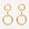 Earrings-Marco Bicego 18K Yellow Gold Link Drop Earrings, Long Yellowgold
