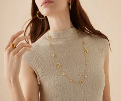 Necklaces-Marco Bicego 18K Yellow Gold Link u0026 Charm Necklace, Long Yellowgold
