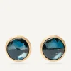 Earrings-Marco Bicego 18K Yellow Gold London Blue Topaz Medium Stud Earrings YellowGold