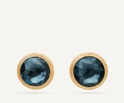 Earrings-Marco Bicego 18K Yellow Gold London Blue Topaz Stud Earrings YellowGold