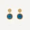 Earrings-Marco Bicego 18K Yellow Gold London Blue Topaz u0026 Diamond Earrings Yellowgold