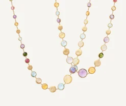 Necklaces-Marco Bicego 18K Yellow Gold Long Graduated Gemstone Necklace Yellowgold