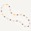 Necklaces-Marco Bicego 18K Yellow Gold Long Necklace with Charoite Yellowgold
