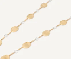 Necklaces-Marco Bicego 18K Yellow Gold Long Necklace with Diamonds Yellowgold