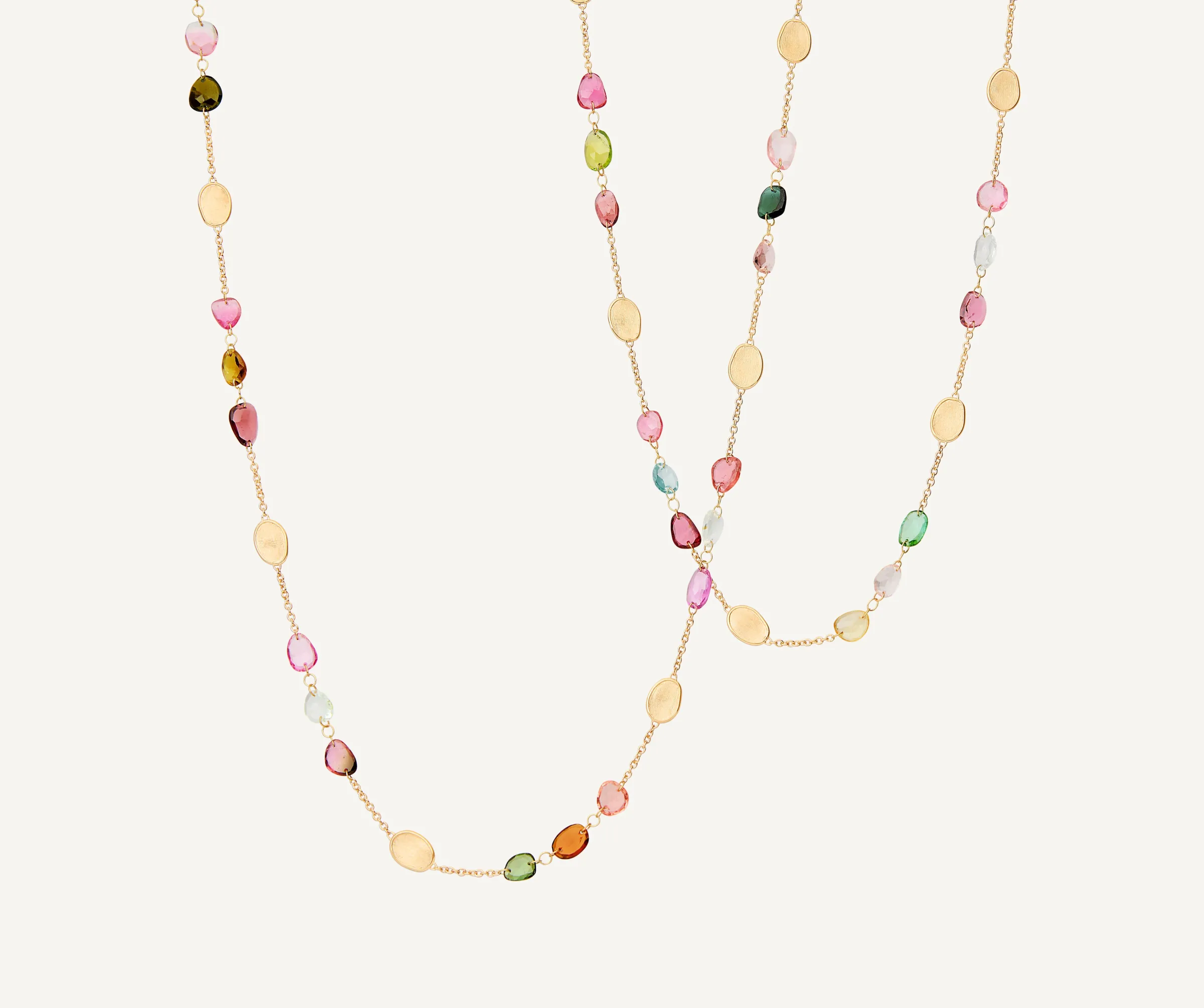 Necklaces-Marco Bicego 18K Yellow Gold Long Tourmaline Necklace Yellowgold