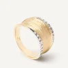 Rings-Marco Bicego 18K Yellow Gold Medium Band with Diamonds Yellowgold