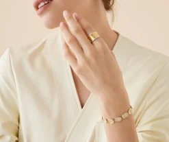 Rings-Marco Bicego 18K Yellow Gold Medium Band with Diamonds Yellowgold