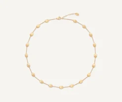 Necklaces-Marco Bicego 18K Yellow Gold Medium Bean Adjustable Necklace Yellowgold