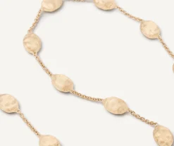 Necklaces-Marco Bicego 18K Yellow Gold Medium Bean Adjustable Necklace Yellowgold